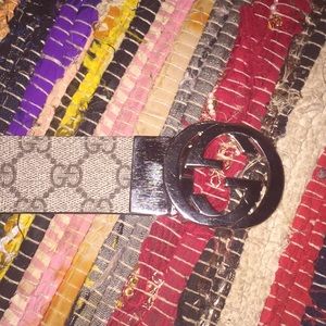 Reversible gucci supreme belt